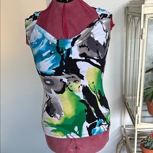 Express Multicolor Abstract Print Blouse